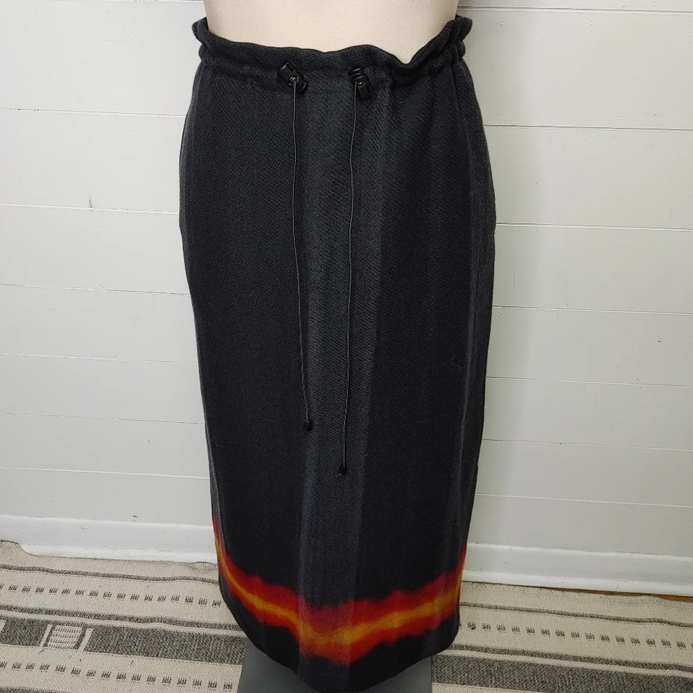Vintage Holt Renfrew wool maxi skirt size 2 - Picture 3 of 13
